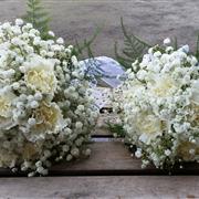 Hand Tied Posy Carnations and Gypsophylia 1