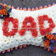 Pillow with Dad In Flowers