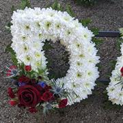 Funeral Letters Foliage Edge