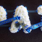 Funeral Letters Ribbon Edge