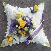 Lemon and Purple Cushion