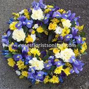 Blue and Lemon Wreath