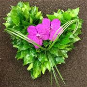 Foliage Heart with Orchids