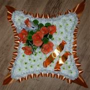 Orange and White Cushion Tribute