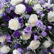 Lilac and White Casket Spray