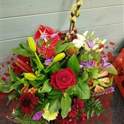 Valentines Bouquet With Single Red Rose