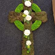 Celtic Cross Mossed Natural Base