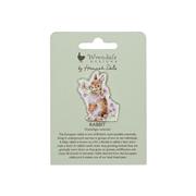 &#39;Head Clover Heels&#39; Rabbit Pin Badge