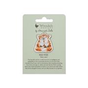 &#39;Contentment&#39; Fox Pin Badge