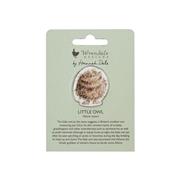 &#39;Round Owl&#39; Owl Pin Badge