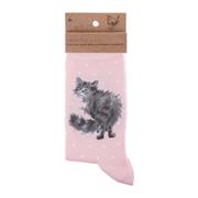 Ladies &#39;Glamour Puss&#39; Cat socks