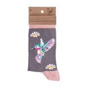 Ladies &#39;Wisteria Wishes&#39; hummingbird socks