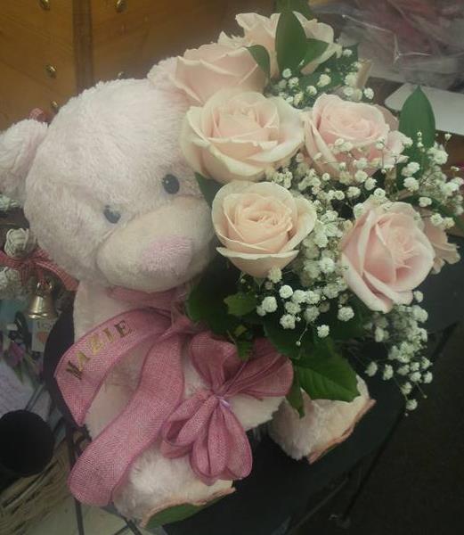 teddy made from roses